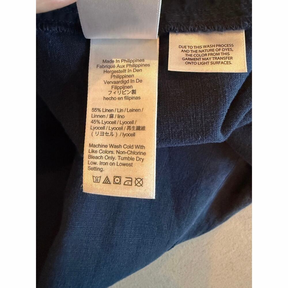 J.Crew Re-Imagined Linen Lyocell Pull-On Pants Navy Size Small - Picture 4 of 7